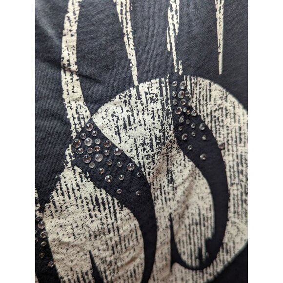 Miss Me Raw Edge Black Tank Women's Size Medium Oversized - Picture 4 of 13